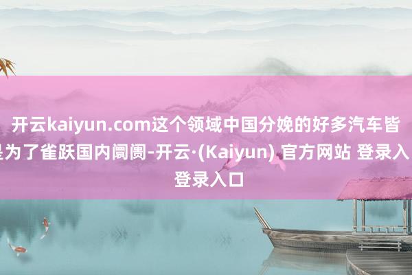 开云kaiyun.com这个领域中国分娩的好多汽车皆是为了雀跃国内阛阓-开云·(Kaiyun) 官方网站 登录入口